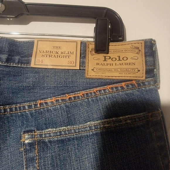 POLO RALPH LAUREN Mens The Varick Slim Straight Jeans 34x30 - Picture 9 of 9